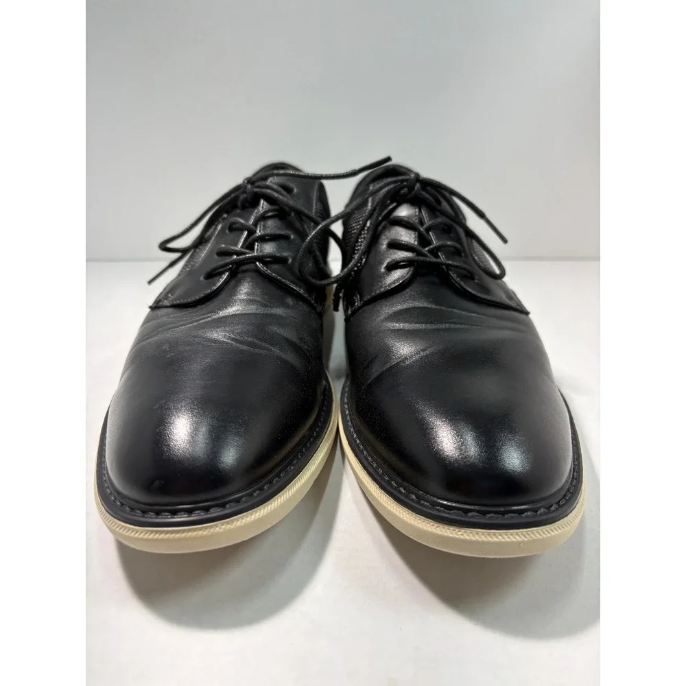 Nunn Bush Kore Mens Black Hybrid Dress Shoes Plain Toe Oxford 10M MS0007